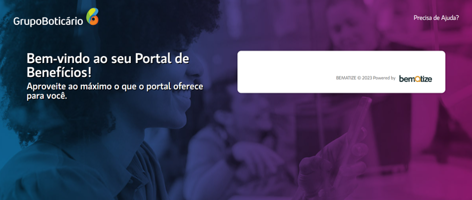 Primeira tela de login